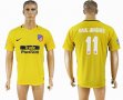 2017-2018 Atletico Madrid #11 RAUL JIMENEZ thailand version yellow soccer jersey away