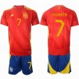 2024-2025 Spain team #7 MORATA red soccer jerseys home-HQ