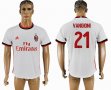 2017-2018 AC Milan #21 VANGIONI thailand version white soccer jersey away