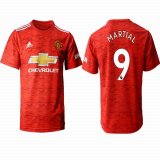 2020-2021 Manchester United club Thailand version #9 MARTIAL red white soccer jersey home