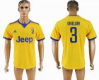 2017-2018 Juventus FC #3 CHIELLINI thailand version Yellow soccer jersey away