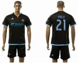 2017-2018 New York City FC #21 PIRLO black soccer jersey away