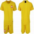 2021 Poland Team yellow goalkeeper soccer jersey