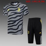 2023-2024 Juventus club gray black soccer Training clothes D834