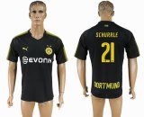 2017-2018 Dortmund #21 SCHURRLE Thailand version black soccer jersey away