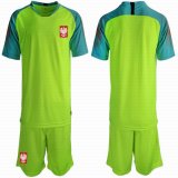 2021 Poland Team green goalkeeper soccer jersey