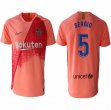 2018-2019 Barcelona Thailand version #5 SERGIO pink soccer jersey away