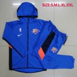 Oklahoma thunder blue NBA Hooded Sweatshirt with long shorts