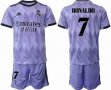 2022-2023 Real Madrid club #7 Ronaldo purple soccer jersey away