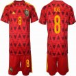 2022 World Cup Spain team #8 KOKE red soccer jerseys home