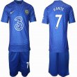 2021-2022 Chelsea club #7 KANTE blue soccer jerseys home