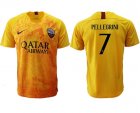 2018-2019 Rome thailand version #7 PELLEGRINI yellow soccer jerseys away