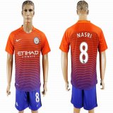 2016-2017 Manchester city club NASRI #8 orange soccer jersey away