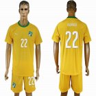 2016-2017 Ivory team BAMBA #22 yellow soccer jersey home