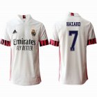 2020-2021 Real Madrid Thailand version #7 HAZARD white soccer uniforms home