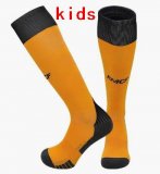 2024 Real Madrid Club orange kid soccer socks away