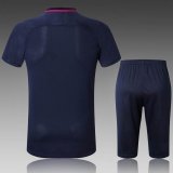 2017-2018 Manchester city club blue soccer uniforms with 75% long shorts-1