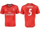 2018-2019 Real Madrid second thailand version #5 VARAVE red soccer jerseys away