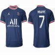 2021-2022 Paris Saint-Germain club thailand version #7 MBAPPE blue soccer jerseys home