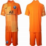 2021-2022 Paris Saint-Germain Orange red goalkeeper soccer jersey