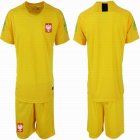 2021 Poland Team yellow goalkeeper soccer jersey