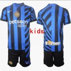 2024-2025 Inter Milan club blue black kid soccer jerseys home