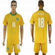 2016-2017 Ivory team DJAKPA #18 yellow soccer jersey home