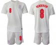 2022 World Cup England #8 HENDERSON white soccer jerseys home