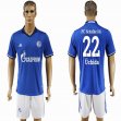 2016-2017 Schalke 04 club UCHIDA #22 blue soccer jersey home