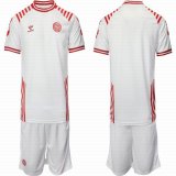 2022 World Cup Denmark team White soccer jerseys away