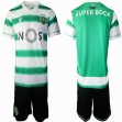 2020-2021 Sporting Lisbon club white green black jerseys home