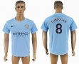 2017-2018 Manchester City #8 GUNDOGAN thailand version skyblue soccer jersey home