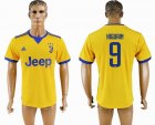 2017-2018 Juventus FC #9 HIGUAIN thailand version Yellow soccer jersey away