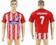 2017-2018 Atletico Madrid thailand version #7 Griezmann red white soccer jersey home