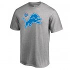 Professional customized Detroit Lions T-Shirts gray