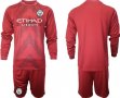 2023 Manchester City Puma jujube red goalkeeper long sleeve soccer jerseys