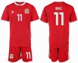 2018-2019 Welsh team #11 BALE red soccer jersey home