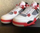 Jordan 4 white black red basketball shoes