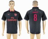 2017-2018 Arsenal #8 RAMSEY Europa league Thailand version black gray soccer jersey away