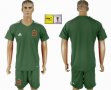 Spain Military green goalkeeper soccer jersey FIFA World Cup and Russia 2018 patch