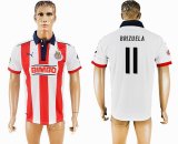 2017-2018 Guadalajara #11 BRIZUELA Thailand version white red soccer jersey home