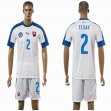 2015-2016 Slovakia team TESAK #2 soccer jersey white home