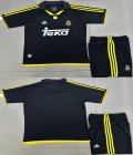 1998 Real Madrid club throwback black soccer jerseys away-QQ