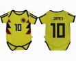 2018 World cup Colombia #10 JAMES yellow soccer baby clothes home