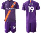 2018-2019 Manchester City club #19 SANE purple soccer jerseys away