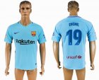 2017-2018 Barcelona #19 DIGNE Thailand version skyblue soccer jersey away