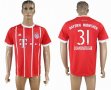 2017-2018 Bayern Munich Thailand version #31 SCHWEINSTEIGER red soccer uniforms home