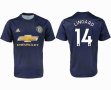 2018-2019 Manchester united thailand version #14 LINGARD blue soccer jersey away