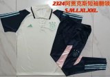 2023-2024 Ajax club Polo white blue soccer uniforms with long shorts C1057