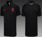 2023-2024 AC Milan Club black polo soccer shirts C998